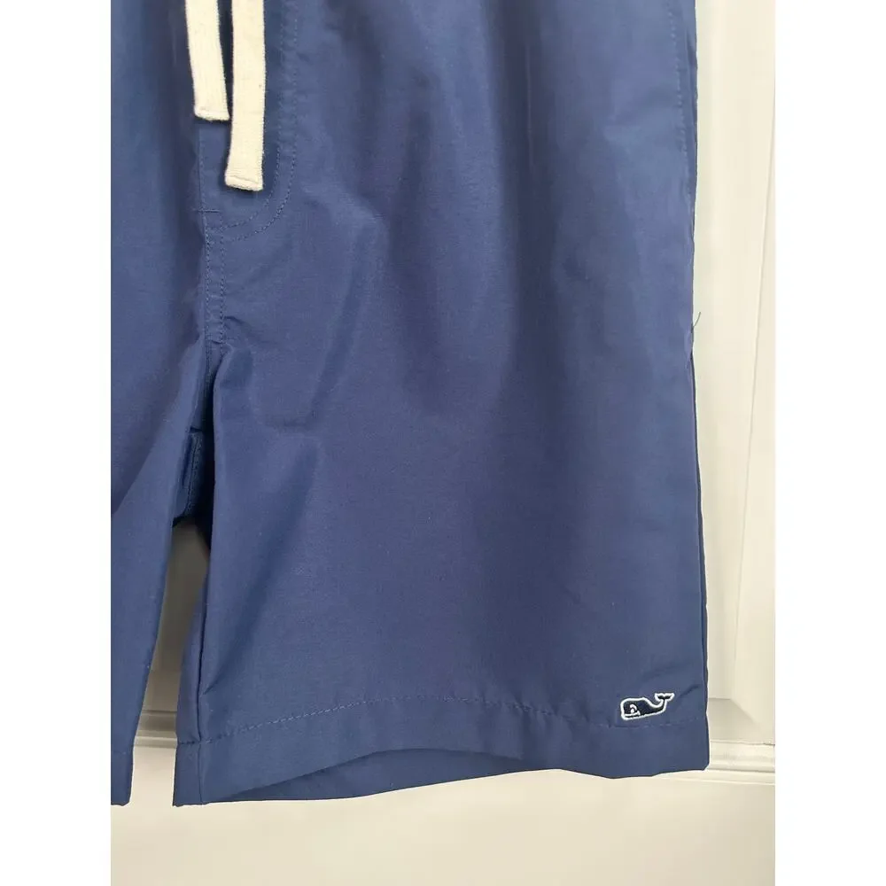 Vineyard Vines for Target Navy Swim Trunks Whale Logo Gingham Lined Size S Beach